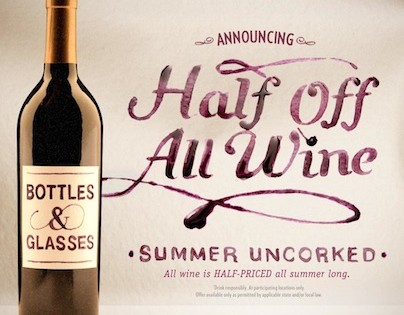 Enjoy 50% off Wine at Macaroni Grill