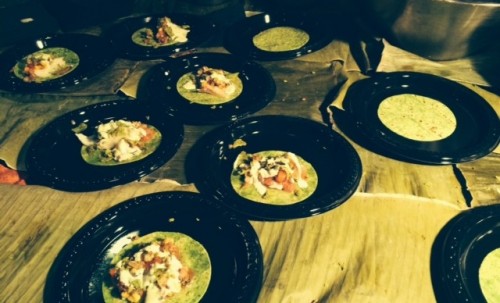 Table Flaked Grouper Tacos from 50 Ocean