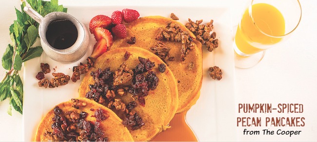 Recipe: Pumpkin-Spiced Pecan Pancakes from The Cooper