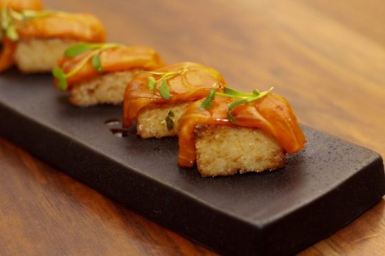 Miami Spice - Market at Edition - crispy salmon sushi @savortonight